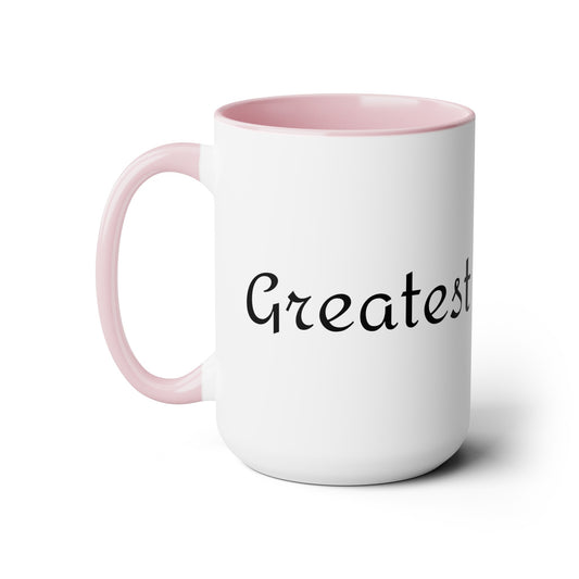 Greatest Mom Two-Tone Coffee Mugs, 15oz