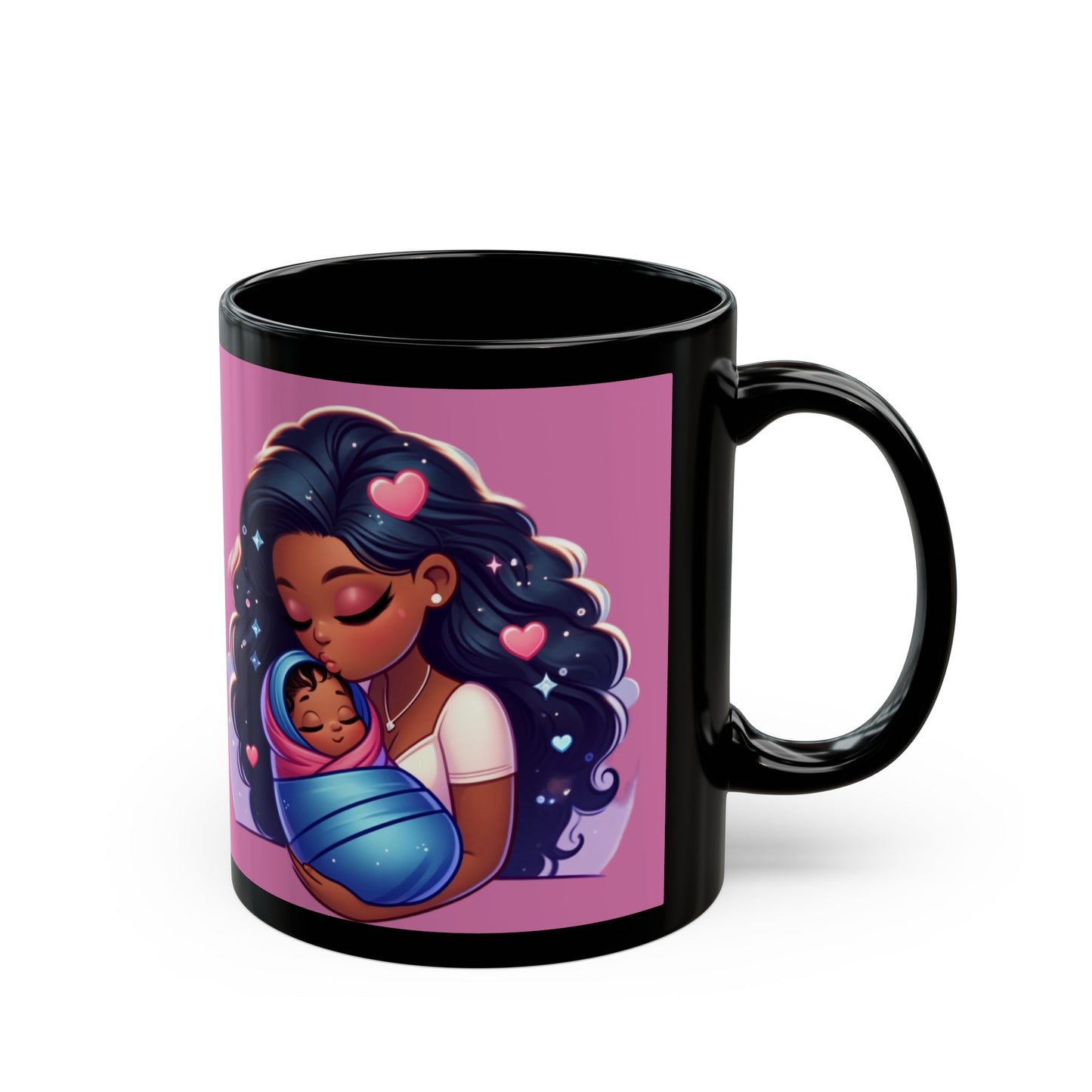 1st Mother's Day Black Mug (11oz, 15oz)